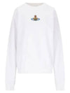 ORB Logo Crewneck Sweatshirt White - VIVIENNE WESTWOOD - BALAAN 2