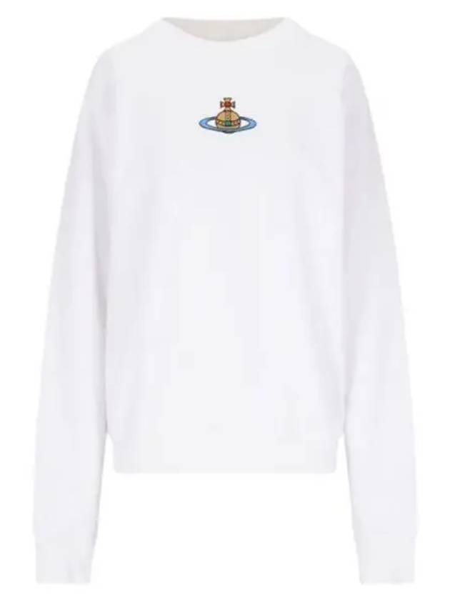 ORB Logo Crewneck Sweatshirt White - VIVIENNE WESTWOOD - BALAAN 2