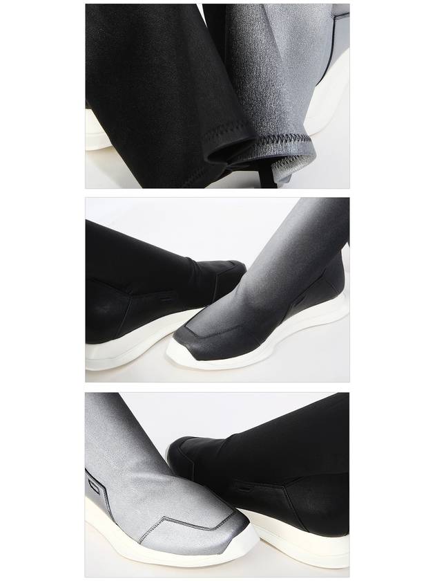 Men's Oblique Runner Stretch Chelsea Boots Black - RICK OWENS - BALAAN 7