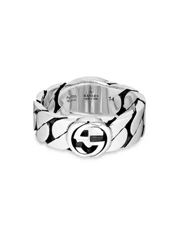 Interlocking G Wide Ring Silver - GUCCI - BALAAN 1