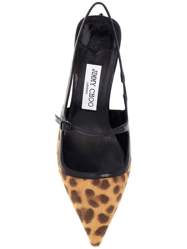 leopard print leather pumps with 45mm heel and pointed toe - JIMMY CHOO - BALAAN 2