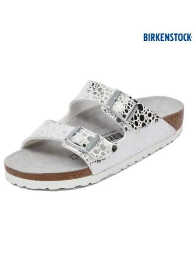 Arizona Metallic Stone Slippers Silver - BIRKENSTOCK - BALAAN 2