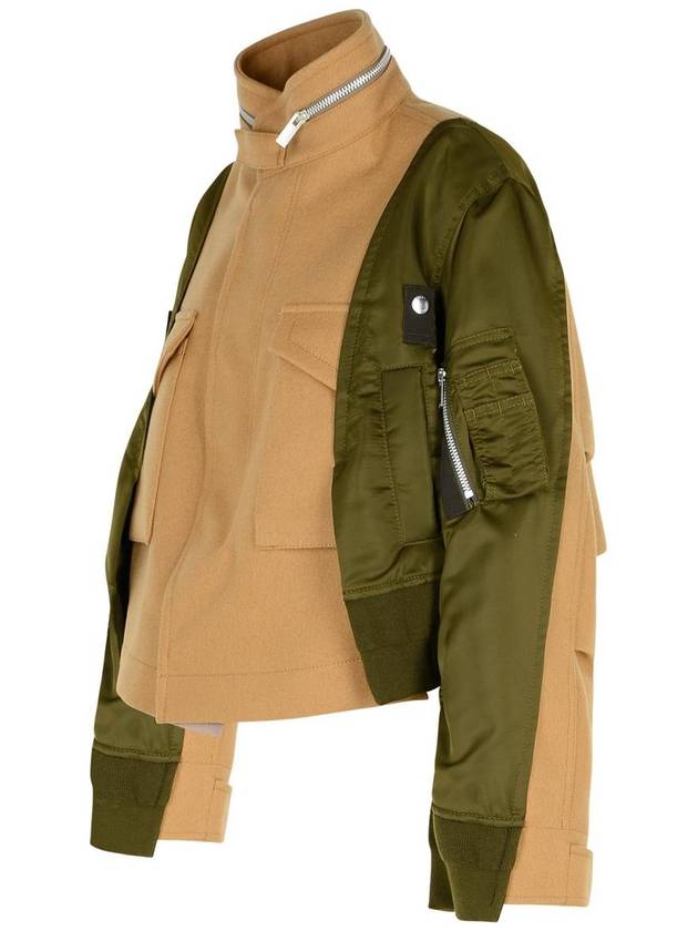 Sacai 'Melton' Beige Wool Jacket - SACAI - BALAAN 2