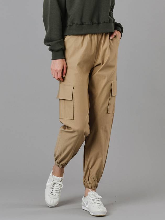 Poly Span Banding Camel Beige Cargo Pants DO5232PT55 - DOYOUKNOWMC GOLF WEAR - BALAAN 2