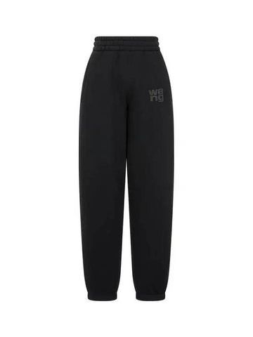 Big embossed logo jogger pants black - ALEXANDER WANG - BALAAN 1