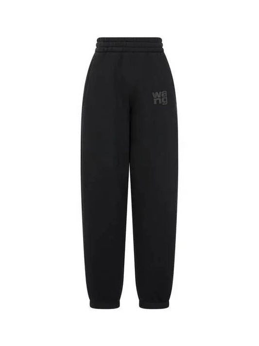 Big embossed logo jogger pants black - ALEXANDER WANG - BALAAN 1