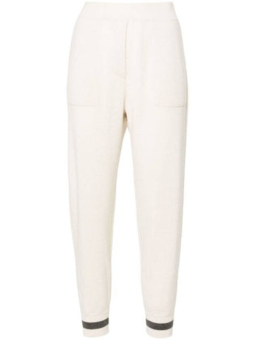 Brunello Cucinelli Trousers White - BRUNELLO CUCINELLI - BALAAN 1