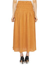 Tinoa Elastic Linen Long A-Line Skirt Mustard - VANESSA BRUNO - BALAAN 5