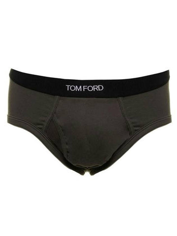 Logo Band Cotton Briefs Military Green - TOM FORD - BALAAN 1