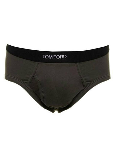 Logo Band Cotton Briefs Military Green - TOM FORD - BALAAN 1