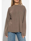 Crew Neck Long Sleeve T-Shirt Brown - ACNE STUDIOS - BALAAN 3