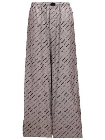 Balenciaga Logo Print Wide-Leg Pants, Brand Size 38 (US Size 8) - BALENCIAGA - BALAAN 1