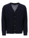 Joe Logo Embroidered Wool Cardigan Navy - A.P.C. - BALAAN 2