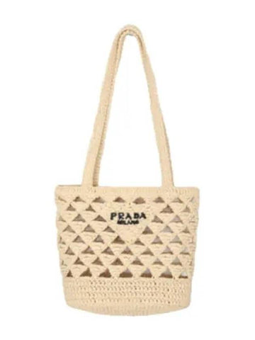 Woven Crochet Tote Bag - PRADA - BALAAN 1