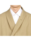 Double Breasted Wrap Collar Trench Coat Beige - LEMAIRE - BALAAN 10