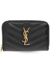 Cassandre Matelasse Lambskin Coin Wallet Black - SAINT LAURENT - BALAAN 2