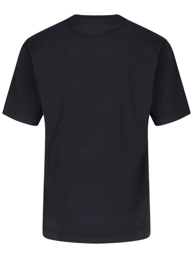 Embroidered Logo Cotton Short Sleeve T-Shirt Black - BURBERRY - BALAAN 3