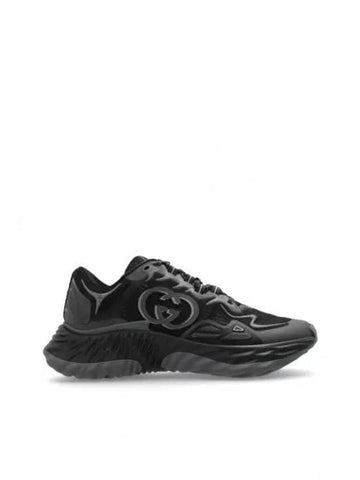 Men's Ripple Mesh Low Top Sneakers Black - GUCCI - BALAAN 1