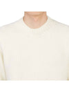 Men's Crew Neck Wool Knit Top Ivory - TEN C - BALAAN 7