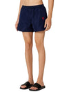 Heart Logo Swim Shorts Navy Blue - AMI - BALAAN 3