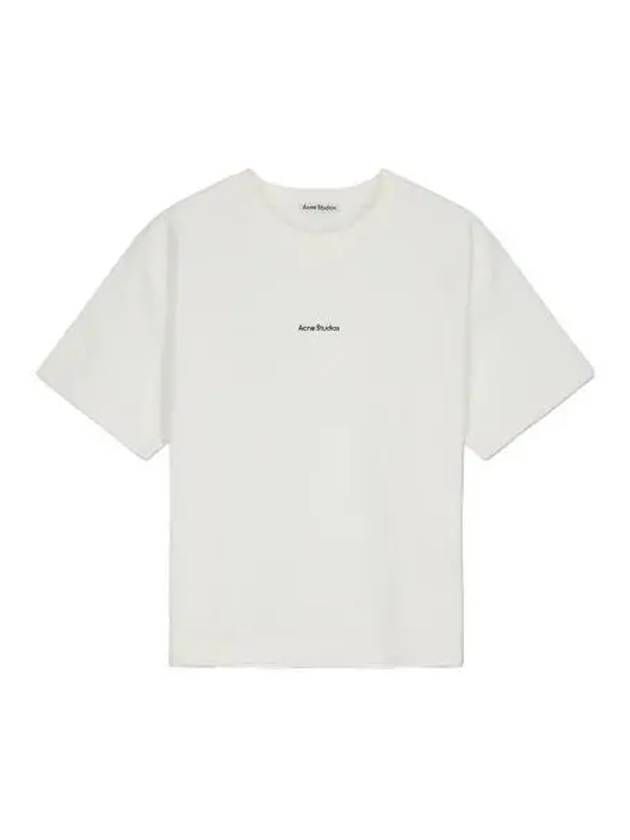 Logo short sleeve t shirt optic white - ACNE STUDIOS - BALAAN 1