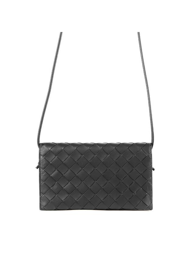 Intrecciato Leather Shoulder Bag Black - BOTTEGA VENETA - BALAAN 2