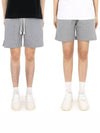 Forge Face Sweat Shorts Light Grey Melange - ACNE STUDIOS - BALAAN 2