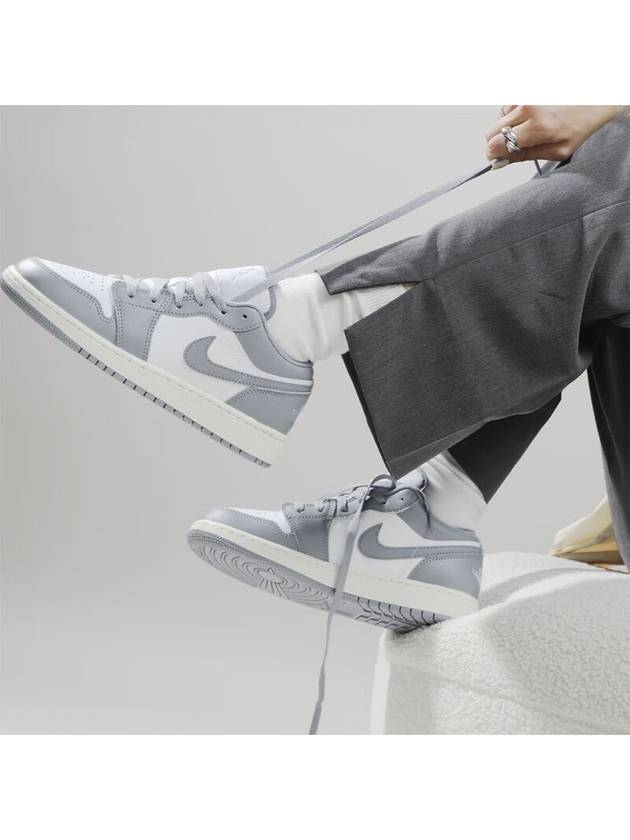 Air Jordan 1 Low Top Sneakers Grey - NIKE - BALAAN 7