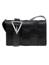 Cassette Intrecciato Small Cross Bag Black - BOTTEGA VENETA - BALAAN 1