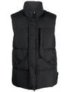 Wappen Patch High Neck Padding Vest Black - STONE ISLAND - BALAAN 6