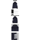 Poly Twill 4-bar Down Filled Hooded Jacket Navy - THOM BROWNE - BALAAN 3