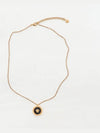 Enamel Medusa Pendant Necklace Black Gold - VERSACE - BALAAN 3