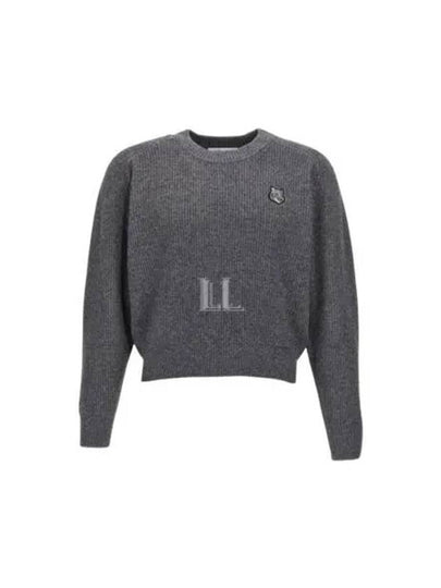 Bold Fox Head Patch Knit Top Grey - MAISON KITSUNE - BALAAN 2