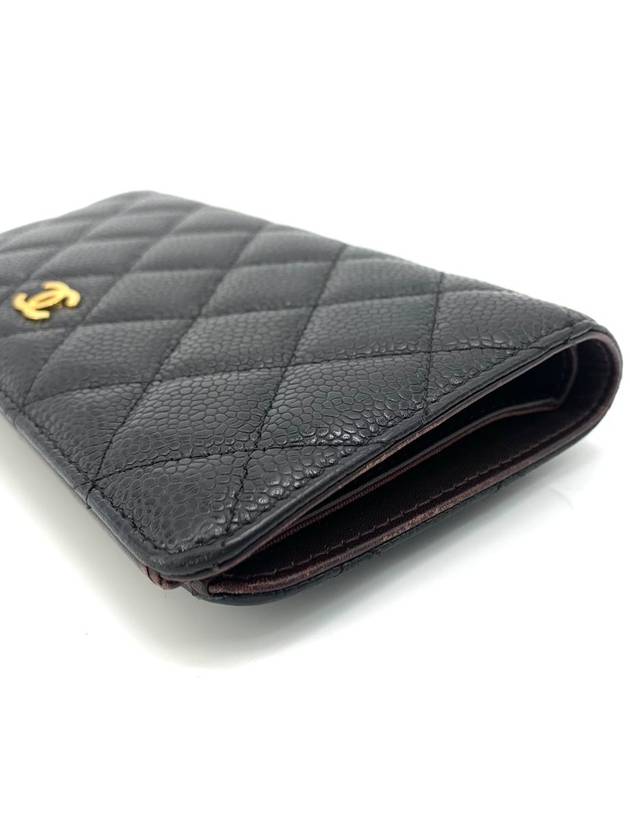 Caviar gold logo long wallet - CHANEL - BALAAN 6