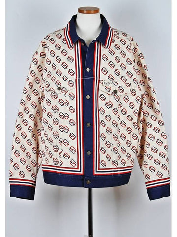 Logo Print Cotton Twill Jacket 52 - GUCCI - BALAAN 1