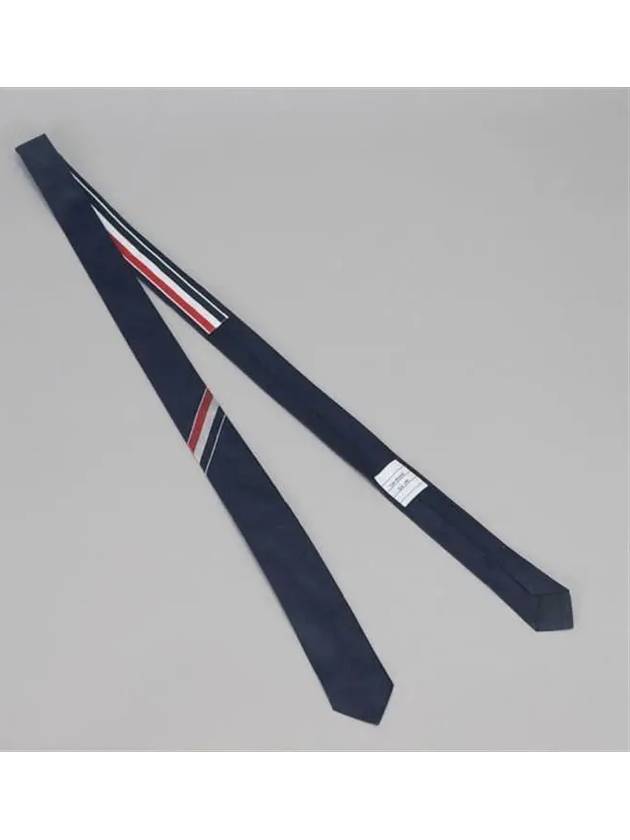 Men's Grosgrain Stripe Tie Dark Navy - THOM BROWNE - BALAAN 4