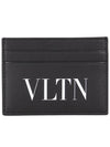 VLTN Logo Two-Tier Card Wallet Black - VALENTINO - BALAAN 2