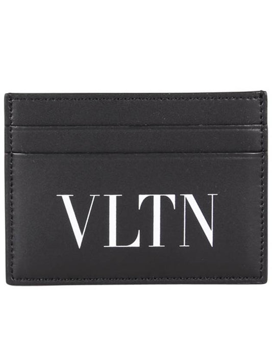 VLTN logo two-tier card wallet black - VALENTINO - BALAAN.