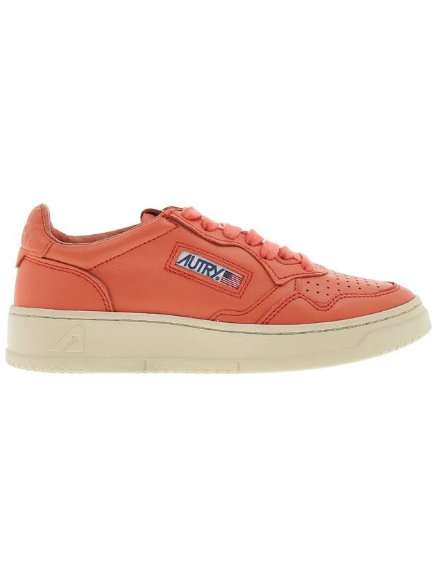 Women's Medalist Goatskin Low Top Sneakers Coral Pink - AUTRY - BALAAN 3