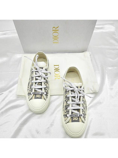 Walk'N'Dior Oblique Low Top Sneakers Grey - DIOR - BALAAN 2