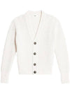 V-Neck Cardigan White - AMI - BALAAN 1