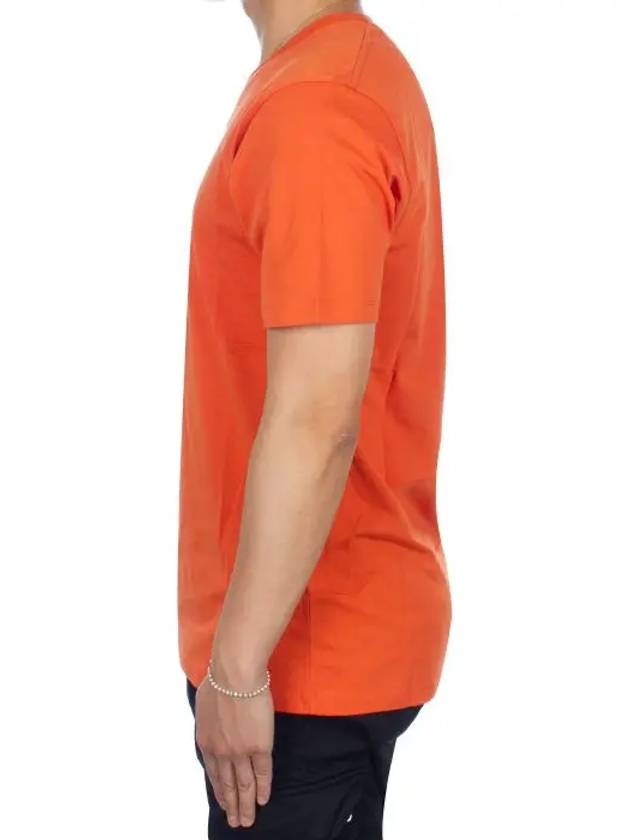 Logo Print Cotton Short Sleeve T-Shirt Orange - CP COMPANY - BALAAN 4