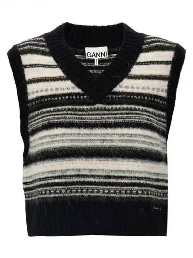 striped knit vest - GANNI - BALAAN 1