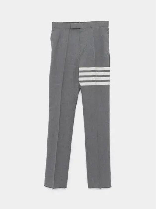 Diagonal Plain Weave Classic Wool Slacks Medium Grey - THOM BROWNE - BALAAN 2