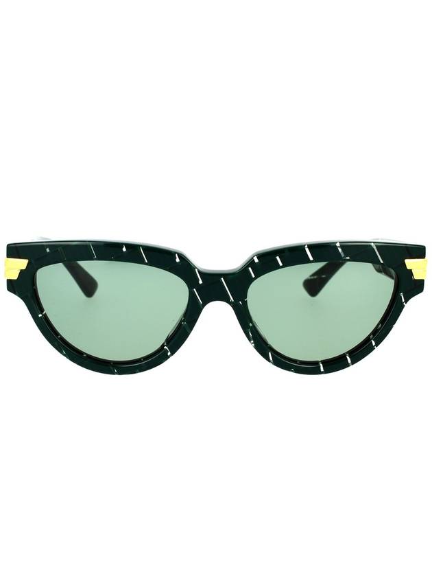 Eyewear Gold Logo Cat's Eye Sunglasses Green - BOTTEGA VENETA - BALAAN 2