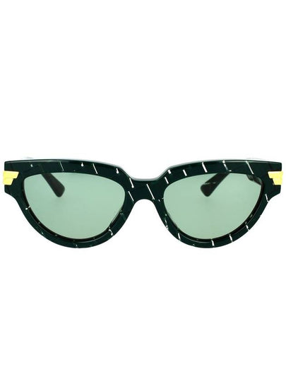 Eyewear Gold Logo Cat's Eye Sunglasses Green - BOTTEGA VENETA - BALAAN 2