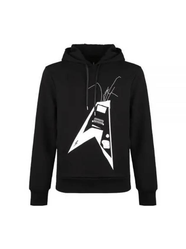 Men's World Tour Guitar Hoodie Black - NEIL BARRETT - BALAAN 2