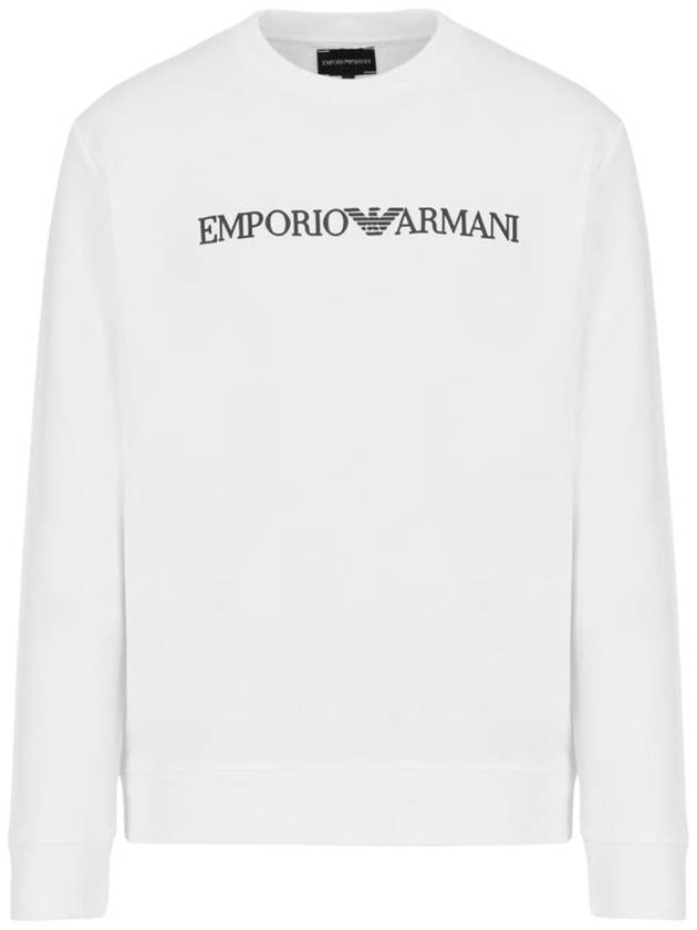 Logo Print Sweatshirt White - EMPORIO ARMANI - BALAAN 2