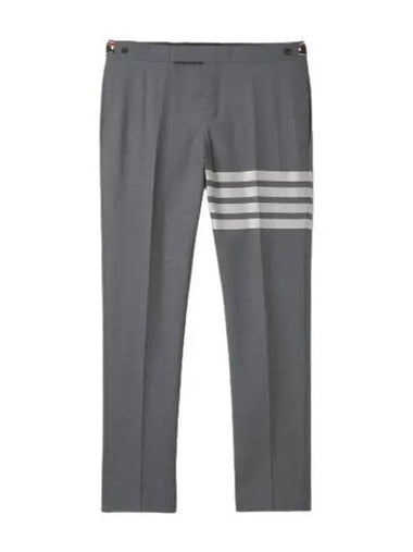 Diagonal low rise trousers mid gray - THOM BROWNE - BALAAN 1