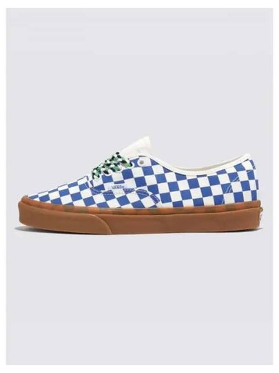 Checkerboard Canvas Low Top Sneakers White Blue - VANS - BALAAN 2